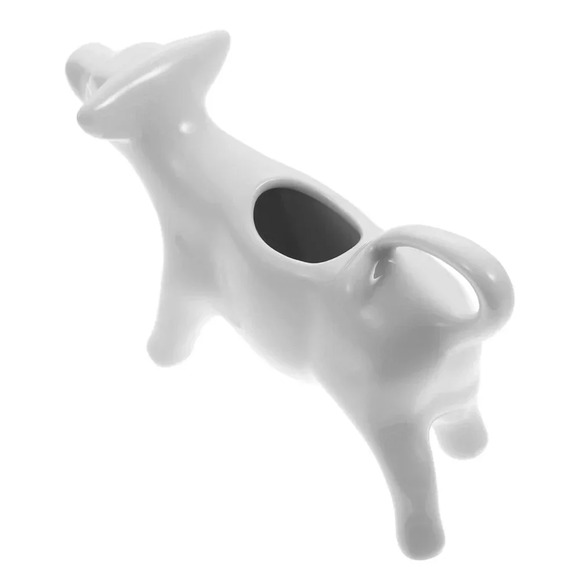 Porcelain Cow Creamer – White Ceramic Milk Jug - Picture 3 of 6